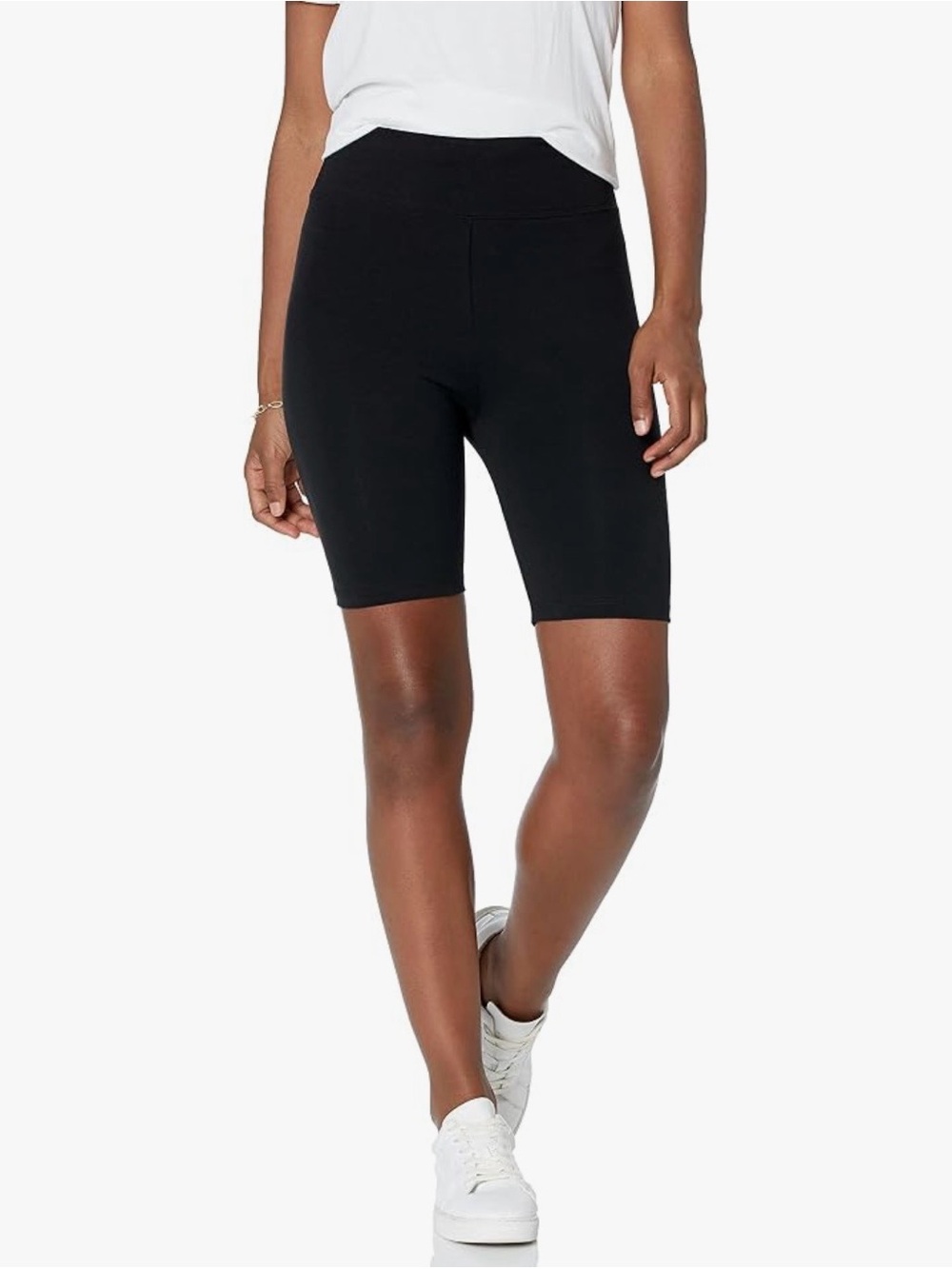 The Drop Women's Jeannie High Rise Mid Length Black Bike Biker Short XL